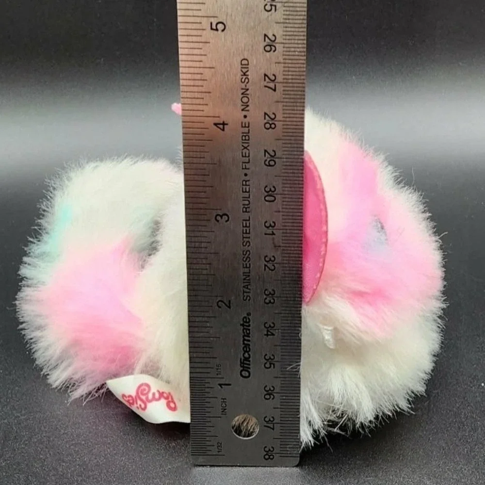 Pomsies Pink White Teal Blossom Cat Plush Interactive Toy Wrap Tail Pastelcore‎